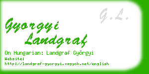 gyorgyi landgraf business card