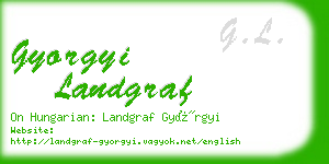 gyorgyi landgraf business card